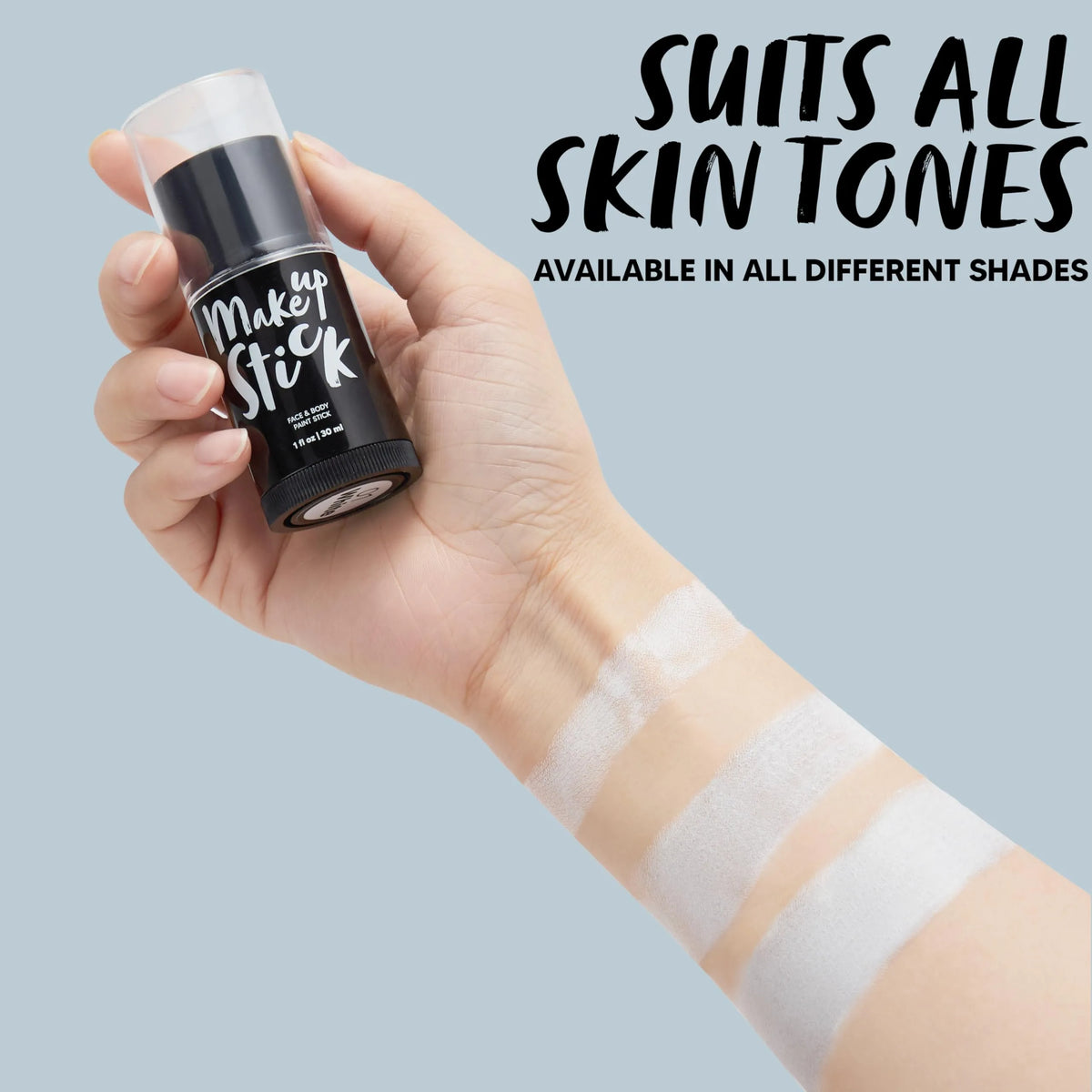 1 Oz White Face and Body Paint Stick , Oily Waterproof Foundation Stic