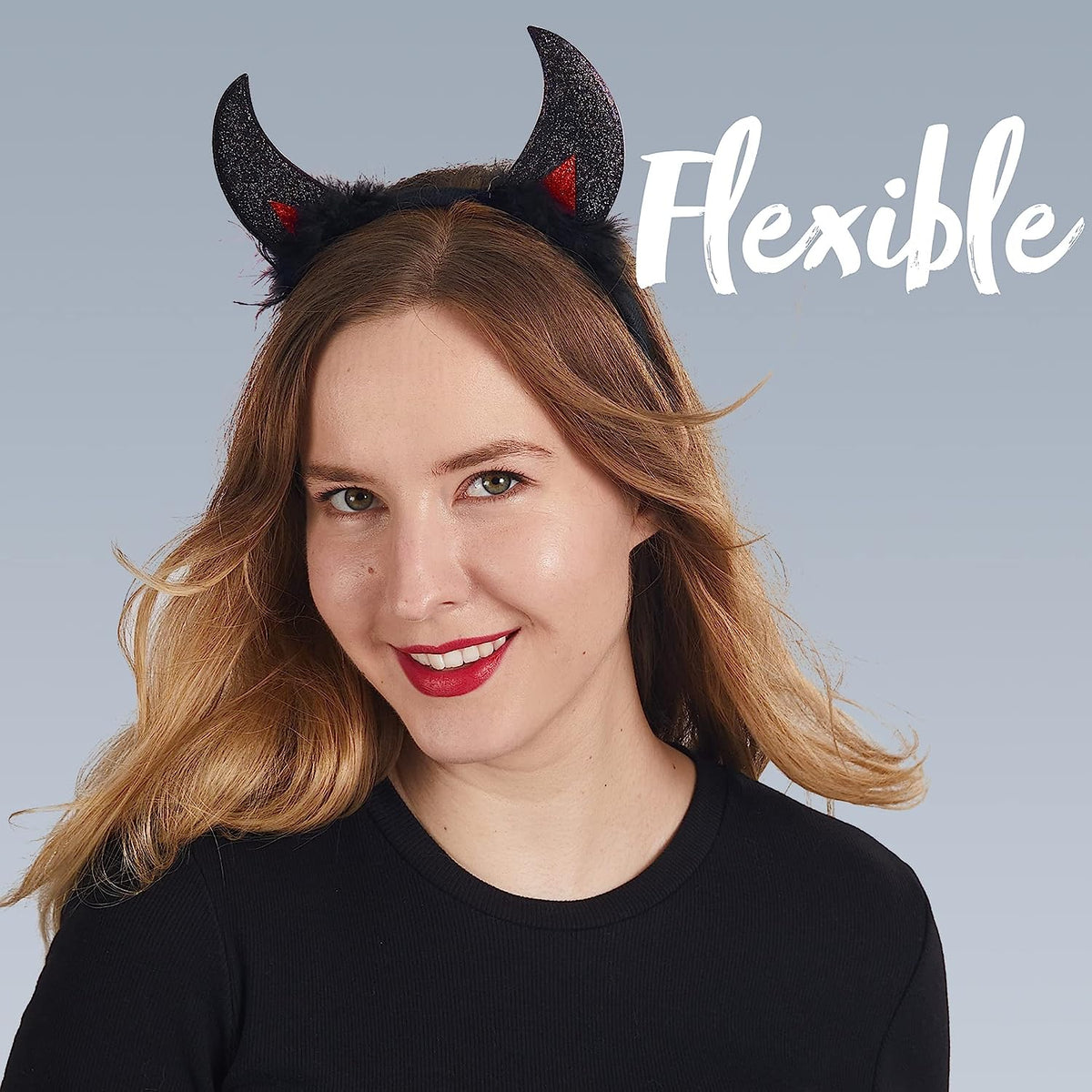 Black Devil Horns Headband Spooktacular Creations