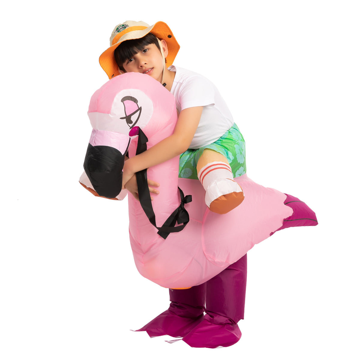 Inflatable Flamingo Ride-On Adult Costume