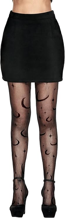 Adult Women Celestial Witch Fishnet Tights