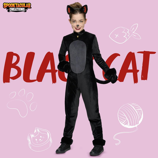 Halloween Black Cat Plush Costume