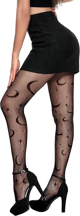 Adult Women Celestial Witch Fishnet Tights