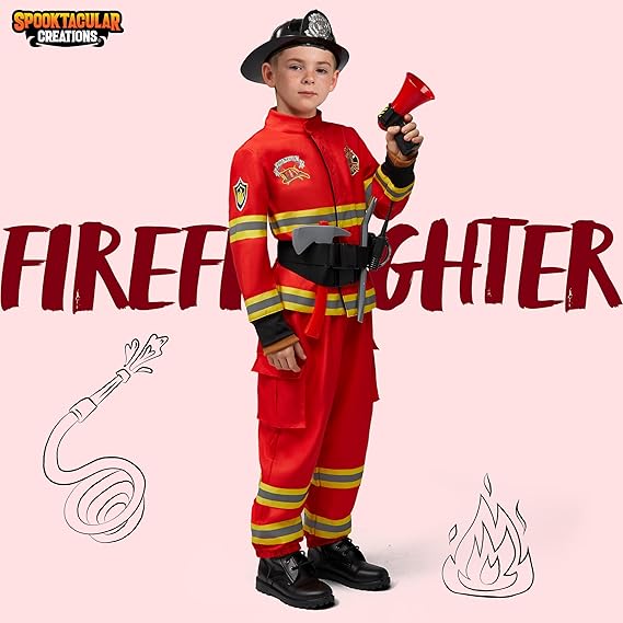 Halloween Firefighter Costume for Kids