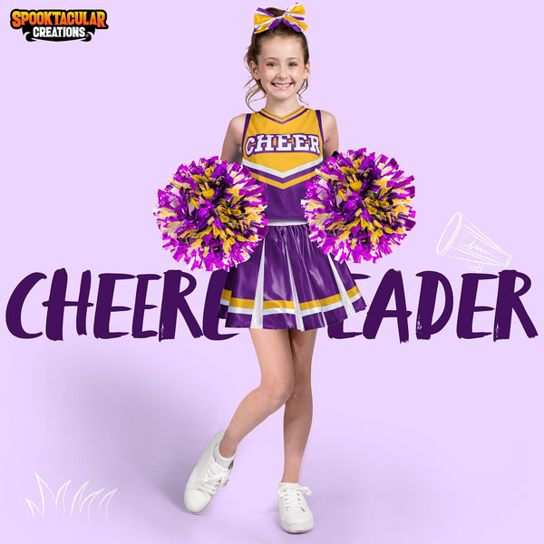 Girl Purple Cheerleader Costume