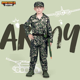 Army Halloween Costume for Boys, Dark Green