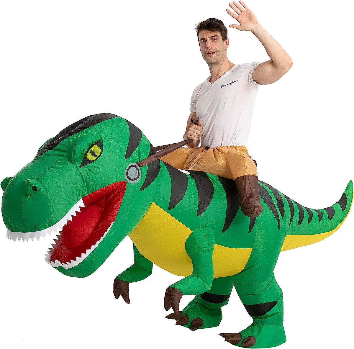 T-Rex Ride-On Inflatable Costume | Spooktacular Creations