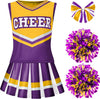 Girl Purple Cheerleader Costume