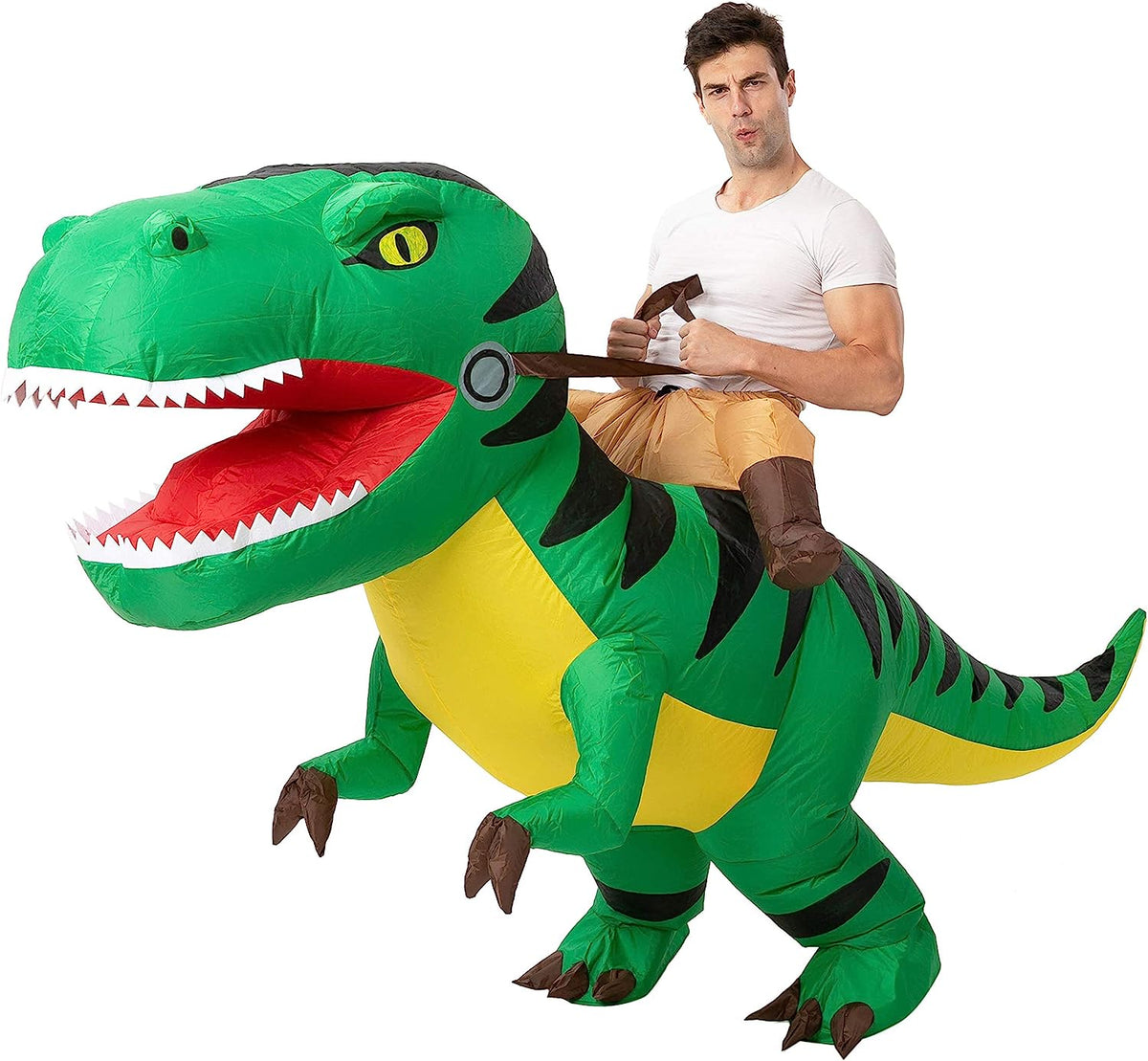 T-Rex Ride-On Inflatable Costume | Spooktacular Creations