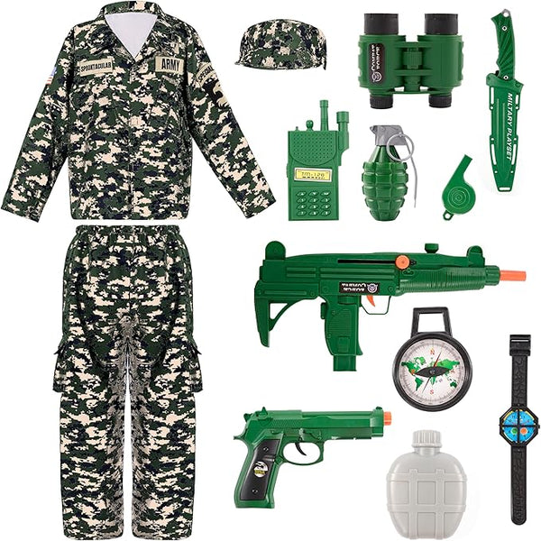 Army Halloween Costume for Boys, Dark Green