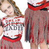 Zombie Halloween Cheerleader Costume, Red White