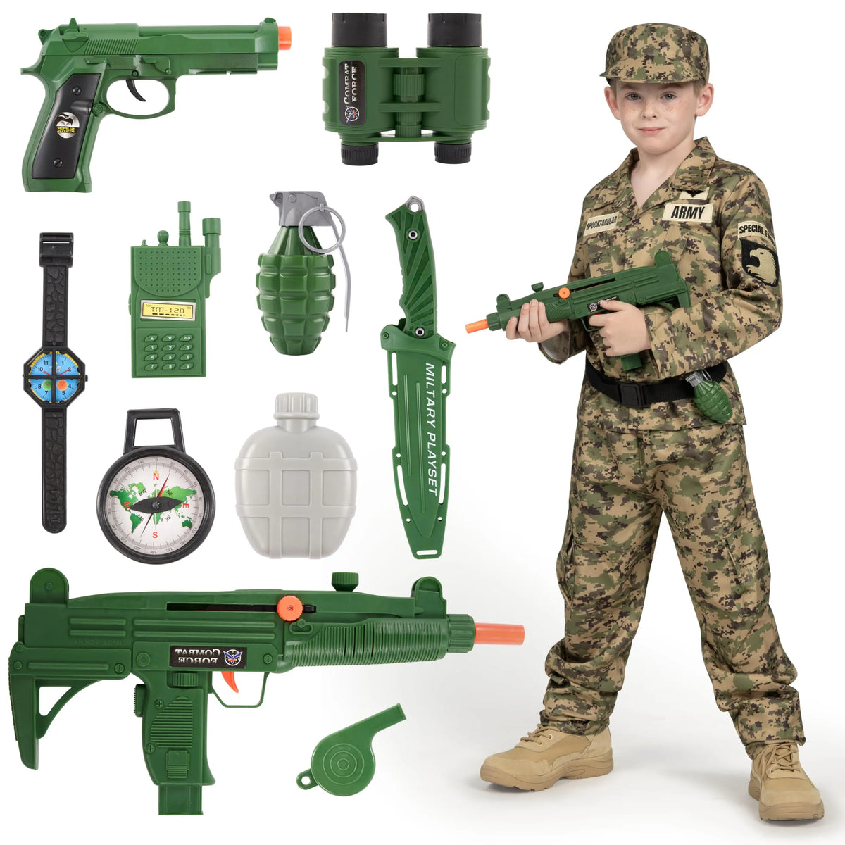 Boys Military Costume,Green Army Soldier Costume for Kids ...