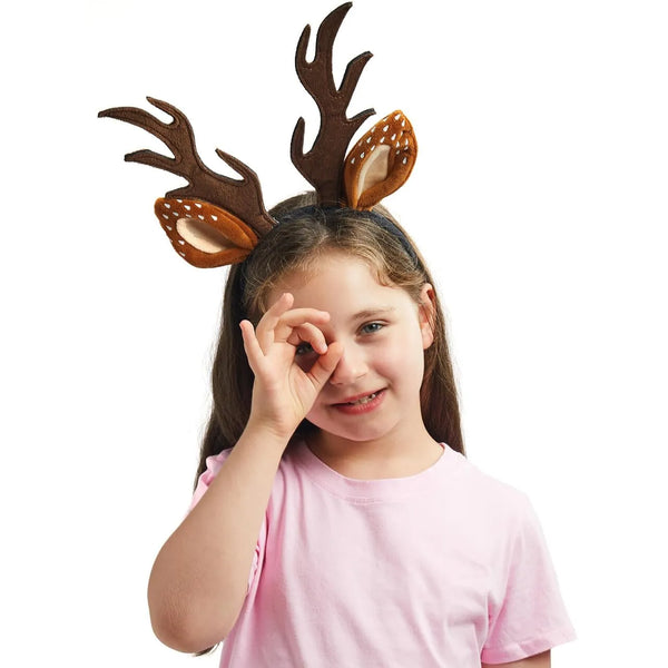 Deer Headband with Fawn Tail Accesories Set for Halloween Party