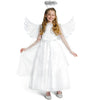 Girls Angel Costume, White Fancy Princess Tulle Dress