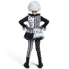 Girls Clown Costume, Killer Clown Costume, Black and White Jester Dress