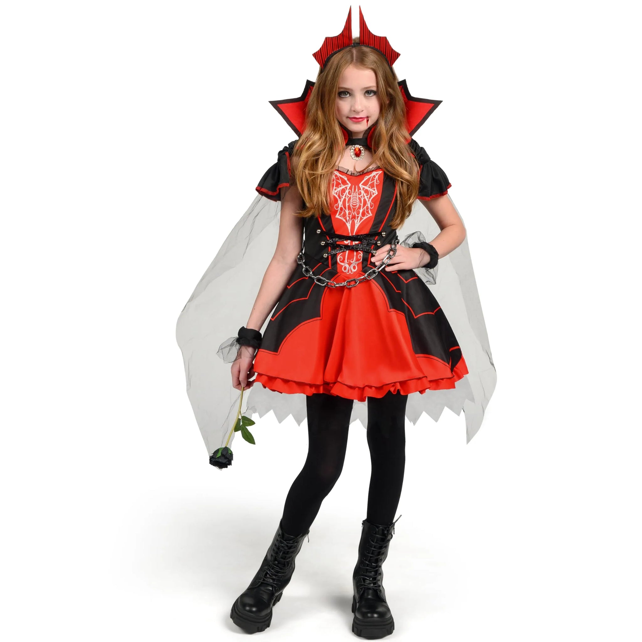 V - Girls Dark Vampire Costume