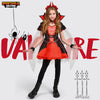 Girls Vampire Costume, Red Dark Vampire Dress for Girls