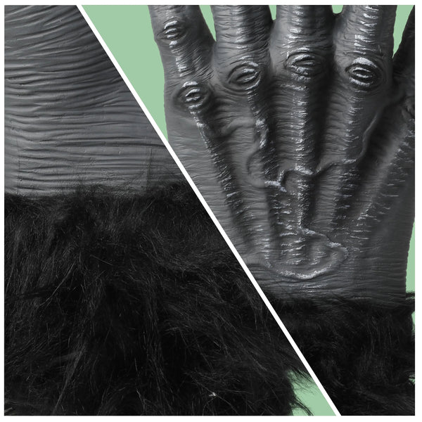 Grey Hairy Werewolf Gloves Costume Accessories for Kids and Adults