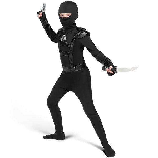 Halloween Black Ninja Costume for Boys Deluxe Ninja Costume Set