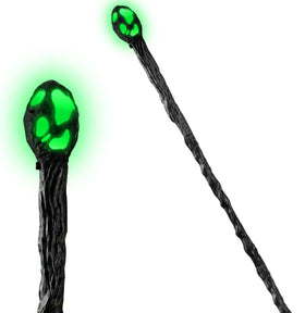 Halloween LED Witch Staff Vintage Cane, Magic Walking Cane Prop Stick Accessory