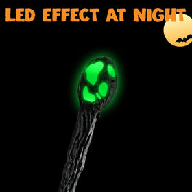 Halloween LED Witch Staff Vintage Cane, Magic Walking Cane Prop Stick Accessory