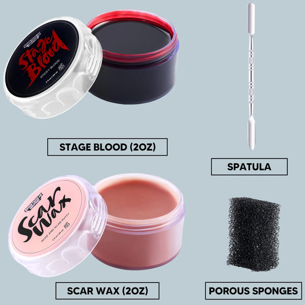 Halloween Wax Coagulated Blood Set for Adult and Kids