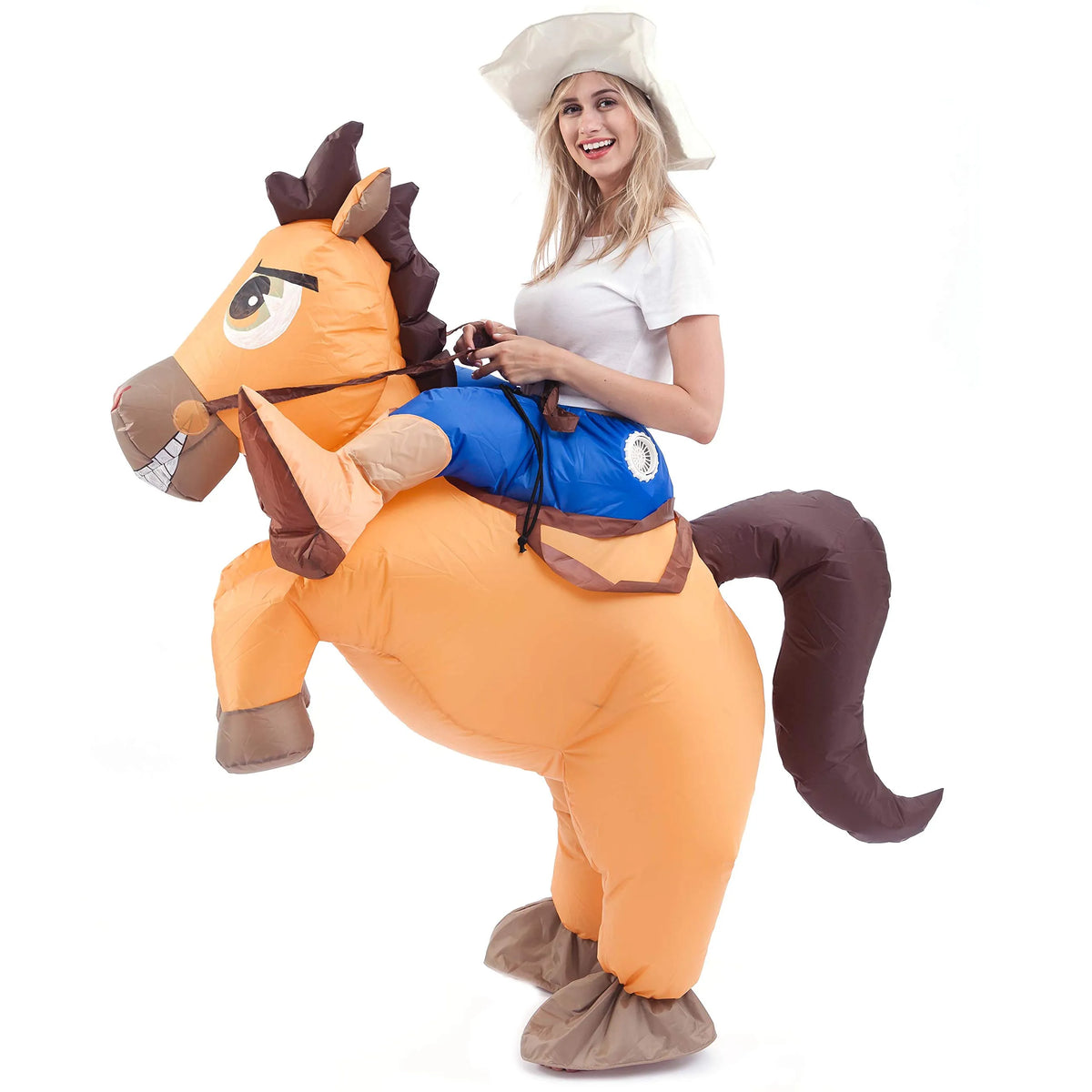 Inflatable Cowboy Riding-a-horse Deluxe Costume Set | Spooktacular ...