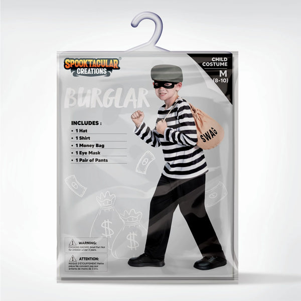 Kids Robber Costume, Burglar Shirt Pants