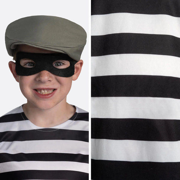 Kids Robber Costume, Burglar Shirt Pants