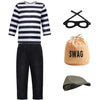 Kids Robber Costume, Burglar Shirt Pants