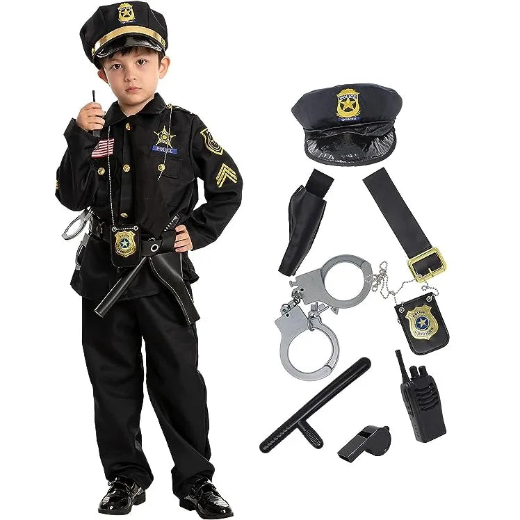 Police Costume for Kids, Cop Costume Outfit Set | Spooktacular Creations