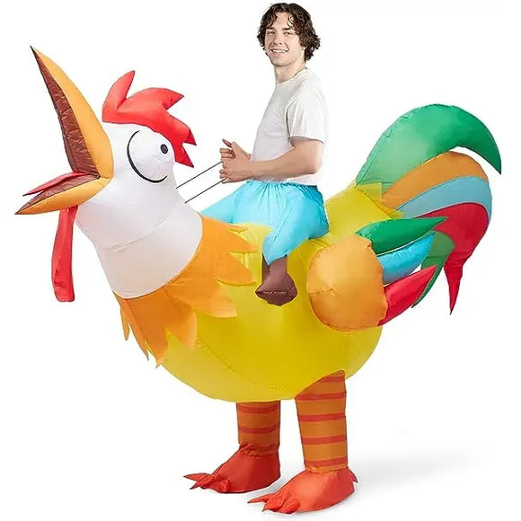 Ride-on Rooster Inflatable Costume