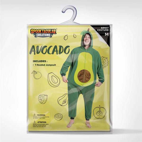 Unisex Adult Pineapple Avocado Pajama Plush Jumpsuit