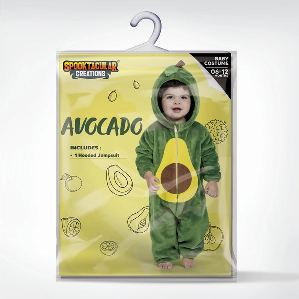 Unisex Baby Avocado Romper Green Fruit One-piece Pajama