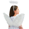 White Angel Wings with Halo Headband