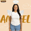 White Angel Wings with Halo Headband