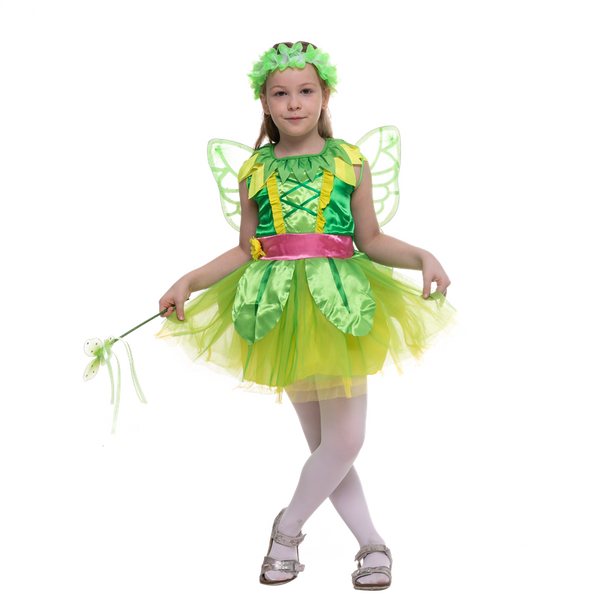 Green Fairy Costume For Role Play Cosplay- Girls