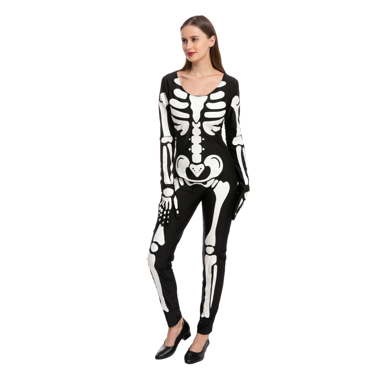 Cartoonish Glow in the Dark Skeleton Costume- Women- SPOOKTACULAR ...