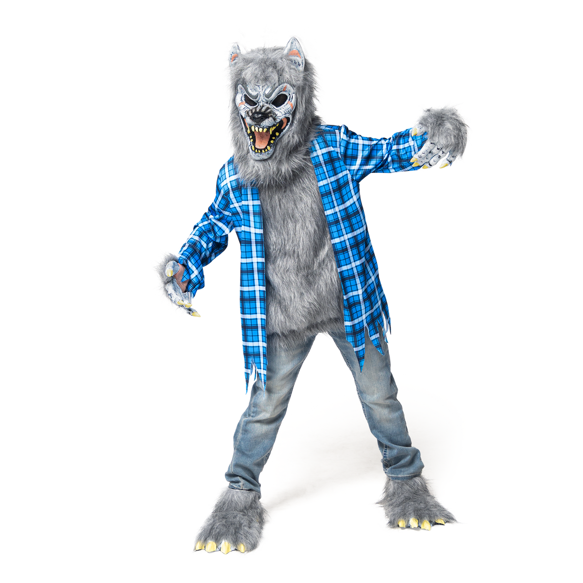 Ragged Werewolf Costume, Blue - Child | Spooktacular Creations