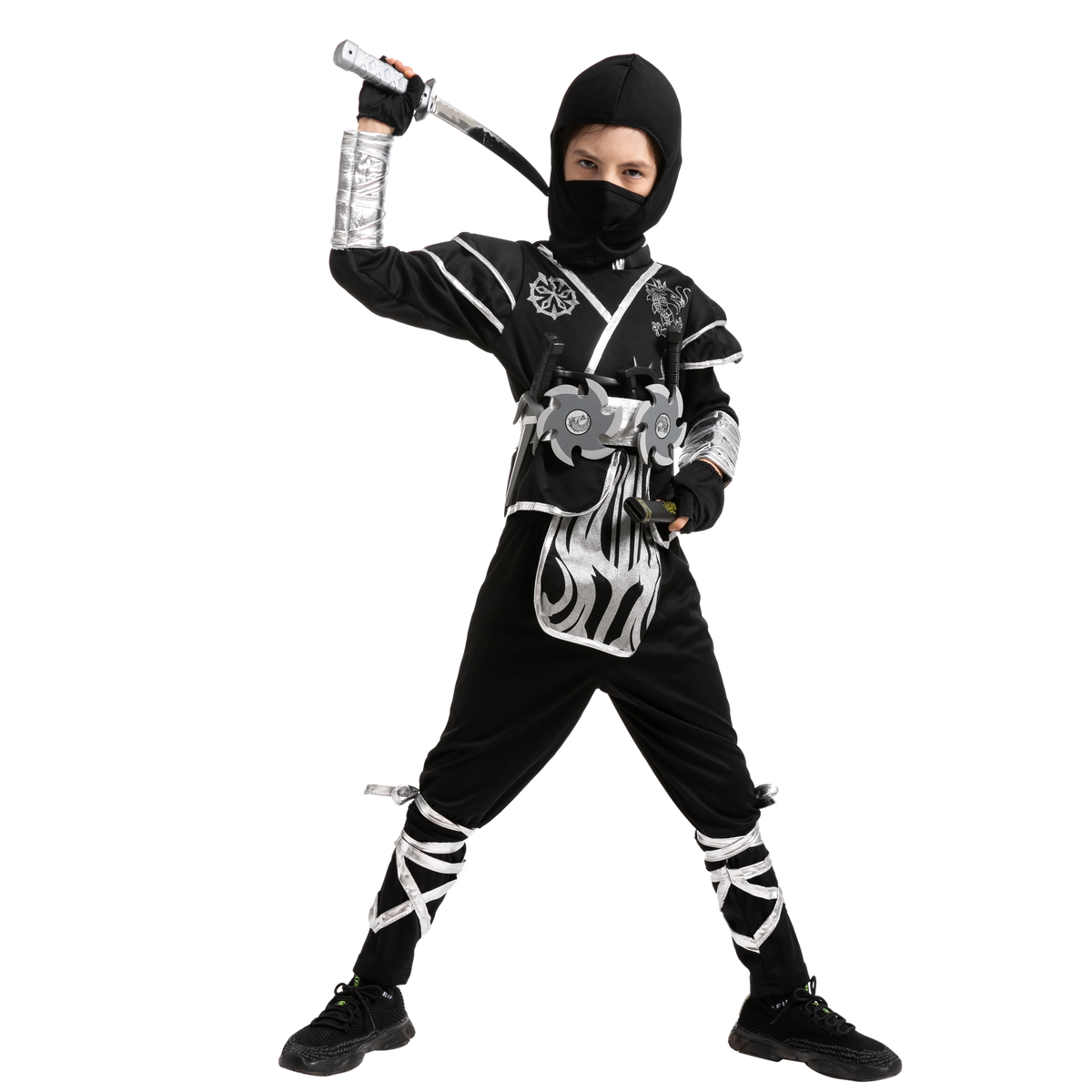 Silver Dragon Ninja Costume- Boys- SPOOKTACULAR | Spooktacular Creations