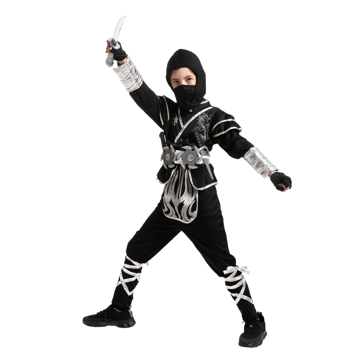 Silver Dragon Ninja Costume- Boys- SPOOKTACULAR | Spooktacular Creations