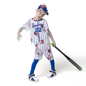 Baseball Zombie Costume, Blue - Child