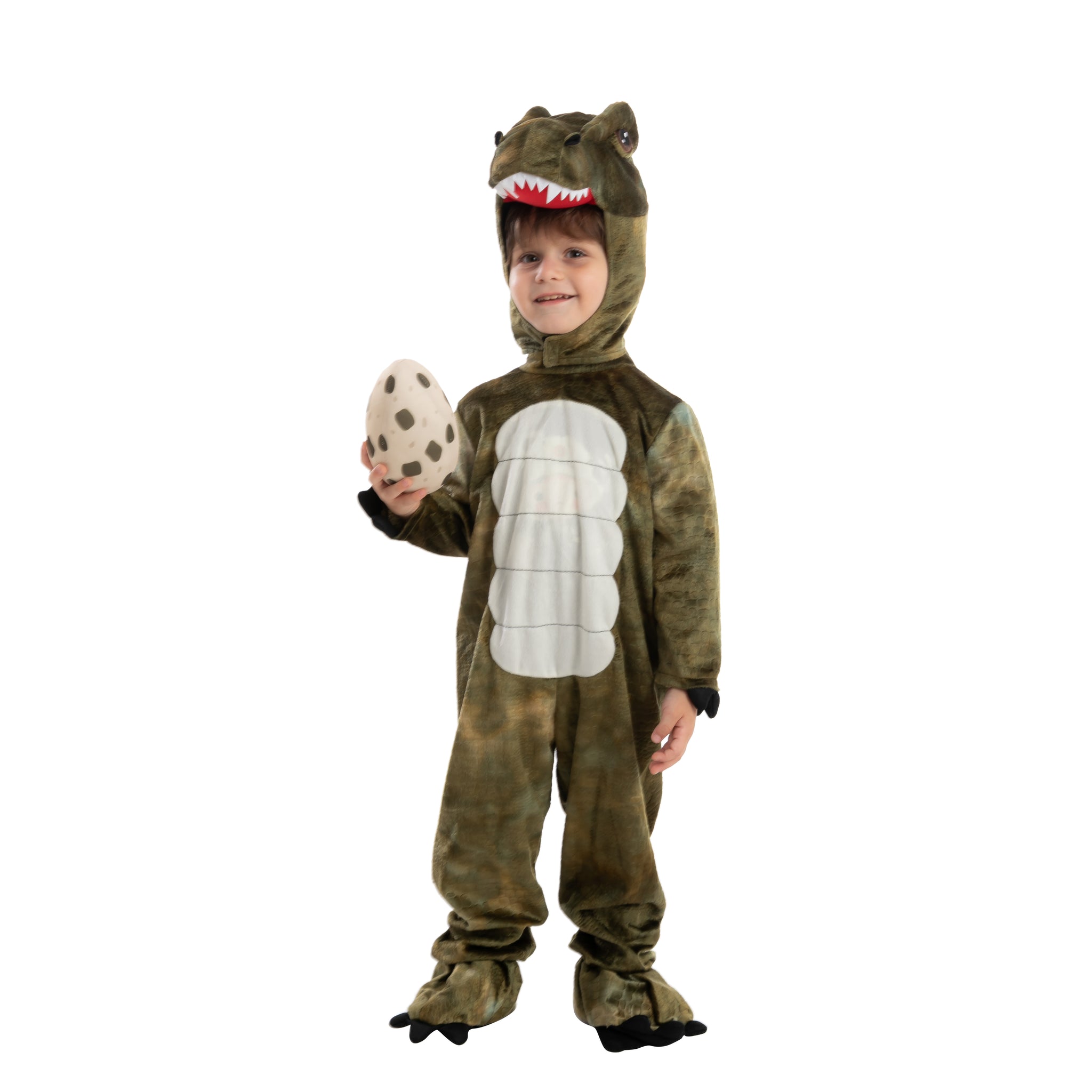 Disfraz de T-Rex verde de Spooktacular Creations, mono de dinosaurio para  niños pequeños y niños, fiesta de disfraces de Halloween (3T (3-4 años))