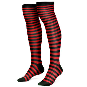 Women Over the Knee Striped Thigh High Costume Accessories Stockings for Women and Girls
