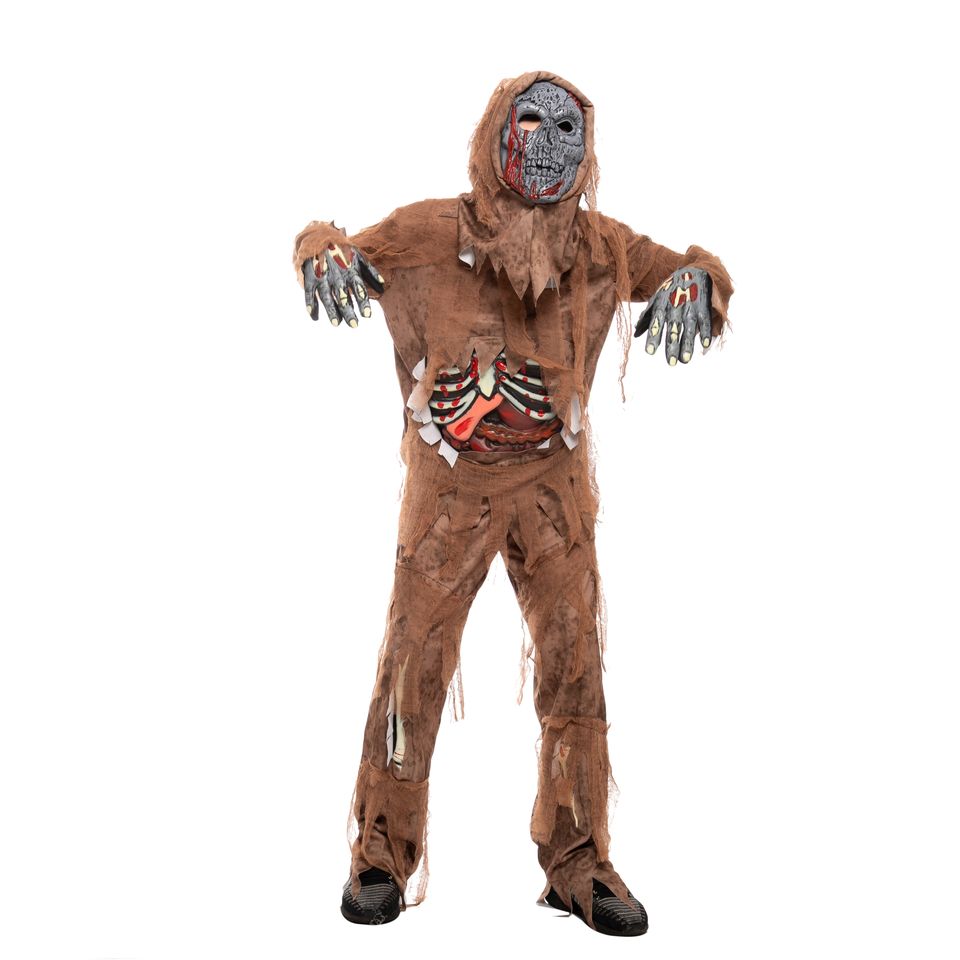 Spooktacular Creations Child Boy Blue Baseball Zombie Costume for Halloween Dress Up Parties, Zombie Theme Party Costumes