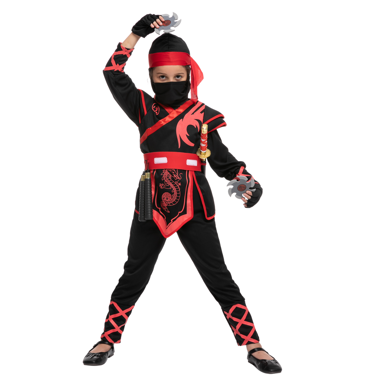 Child Girl Birdy Red Ninja Costume- SPOOKTACULAR | Spooktacular Creations