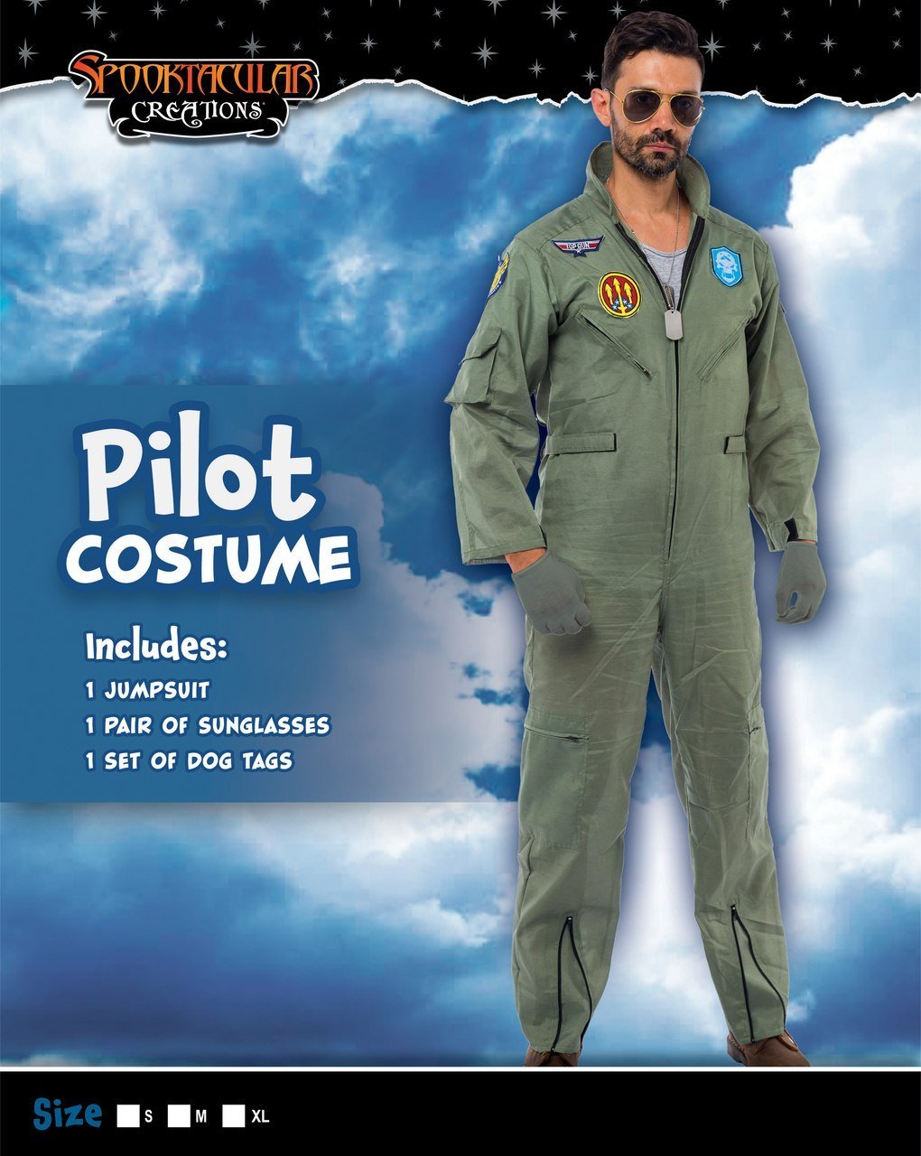 Army Green Pilot Costume Set Adult Jumpsuit Cosplay Flying Party Uniform  Pants