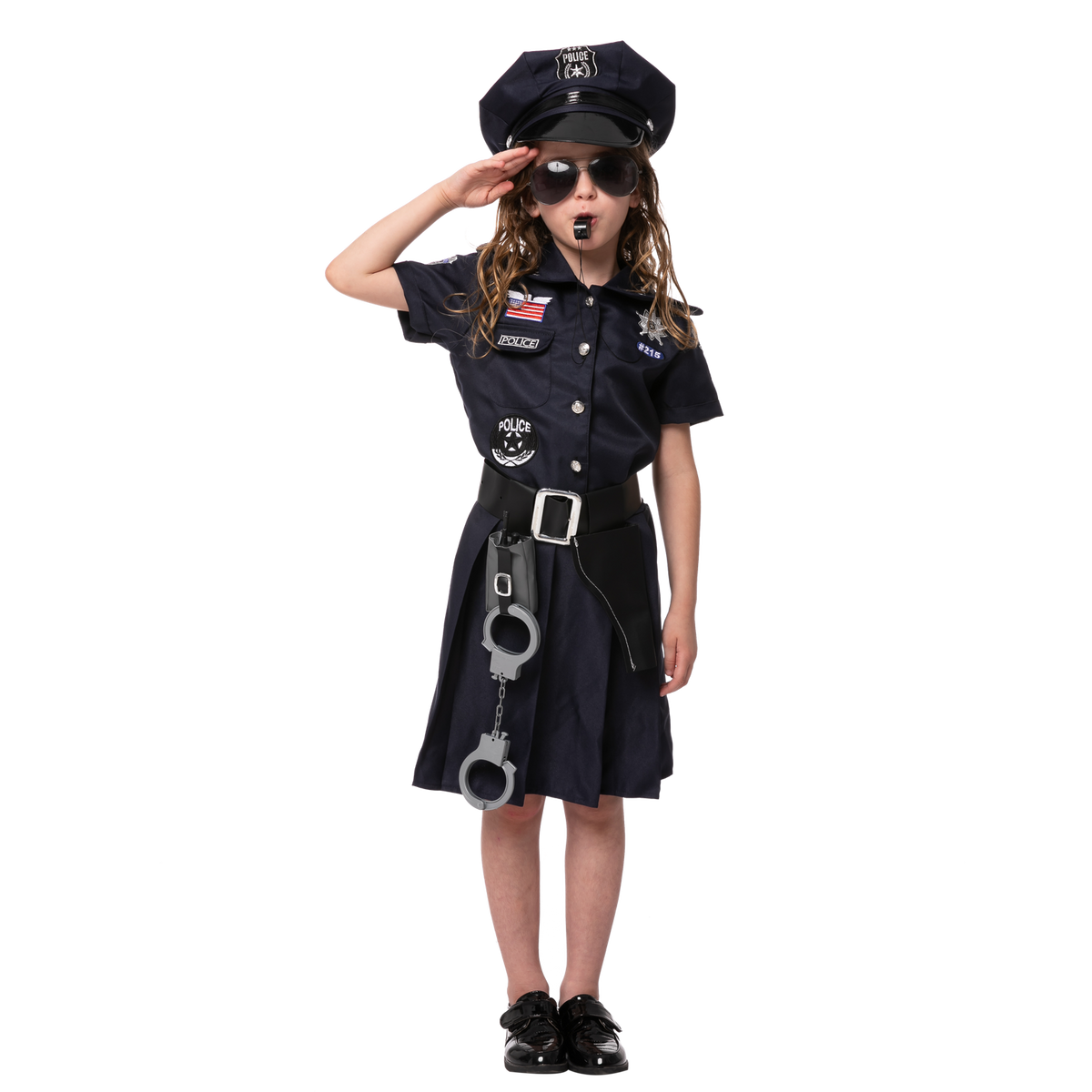 Child Girl Police Costume Cool Dark Style - SPOOKTACULAR | Spooktacular ...