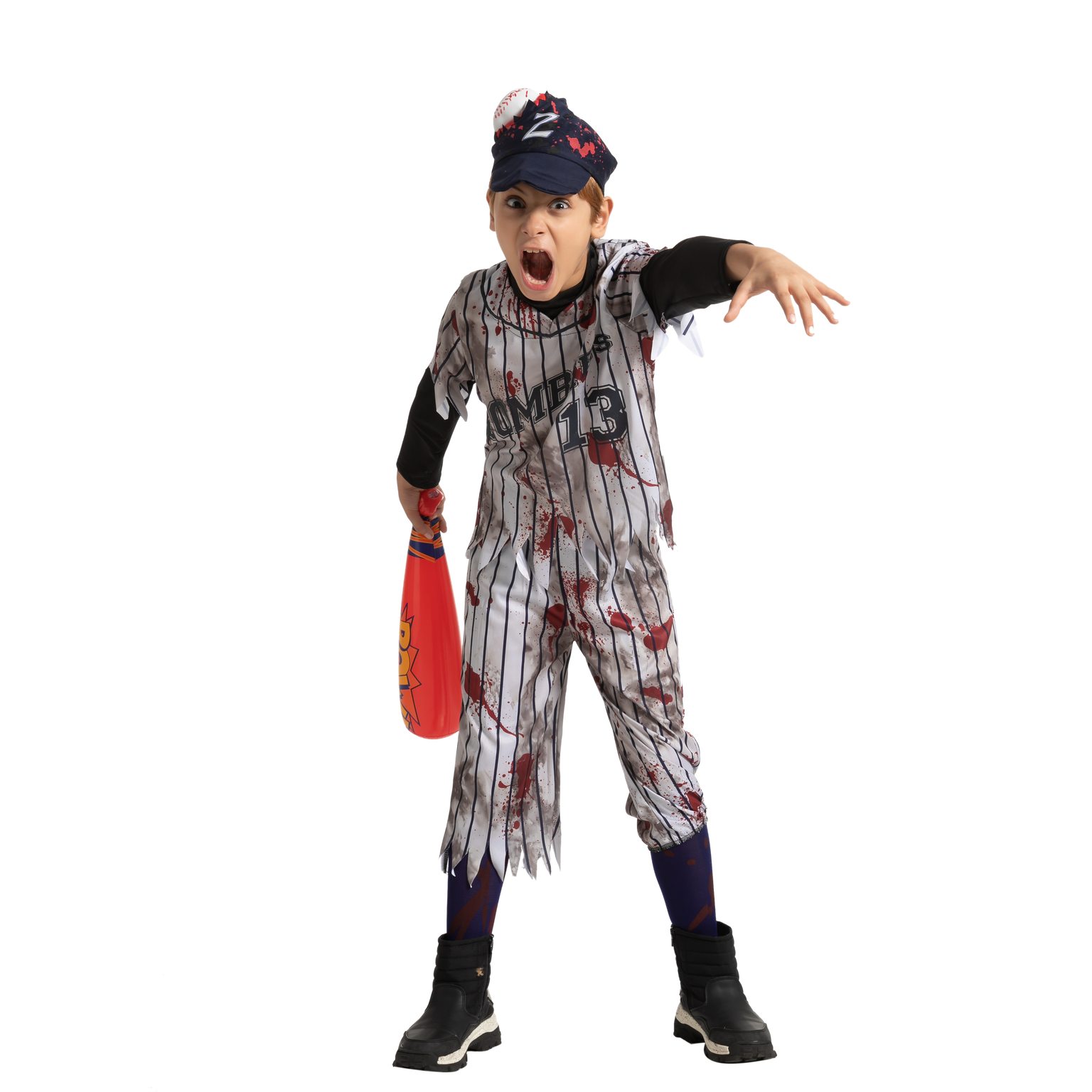 Holiday Times Unlimited Zombie Baseball Player Boy's Halloween Fancy-Dress  Costume with Accessories for Child, M